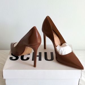 Schutz NWT Fechado Salto Alto Brown Leather Heel